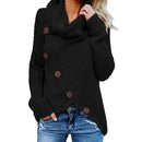 Pullover Button High Lapel Pullover Women's Sweater