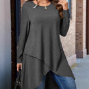 Plus Size Women's Autumn And Winter New Casual Loose Long Sleeves Outerwear Top