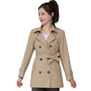 Elegant Slimming British Style Petite Top Student Double Breasted Coat
