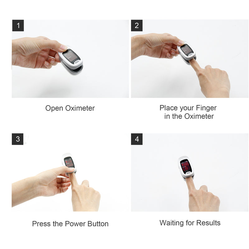 Finger Pulse Oximeter Blood Oxygen Sensor SpO2 Monitor Heart Rate O2 Meter