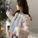 Environmental Protection Rabbit Fur Short Coat Women's Thickened Warm