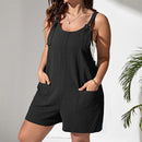 Plus Size Casual Camisole Jumpsuit With Pockets