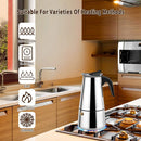 Straight Cylinder Mocha Pot Stainless Steel Italian Coffee Pot