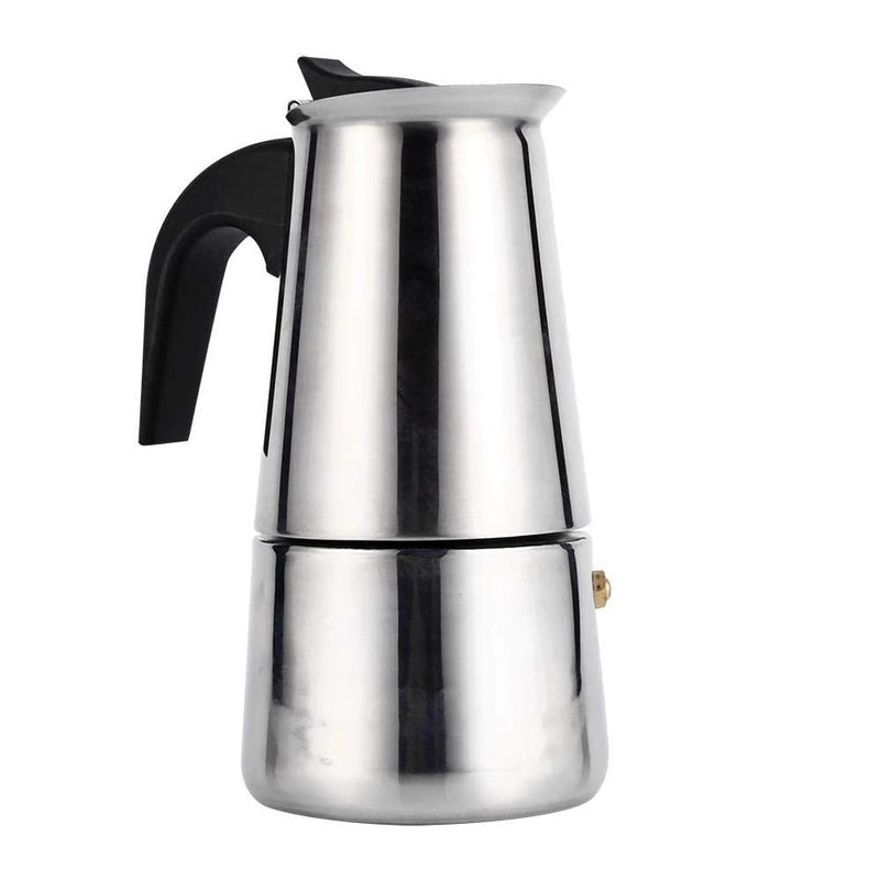 Straight Cylinder Mocha Pot Stainless Steel Italian Coffee Pot