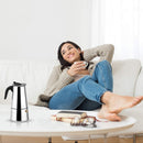 Straight Cylinder Mocha Pot Stainless Steel Italian Coffee Pot