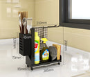 Kitchen Sink Caddy Organizer Nonslip Sponge Soap Brush Holder