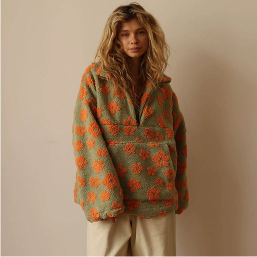 Polyester Warm Furry Coat Women