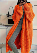 Idle Style Loose Thick Knitted Coat For Women