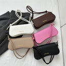 Solid Color PU Small Square Bag Shoulder Messenger Bag Handbag