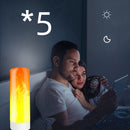 USB Atmosphere Light LED Flame Flashing Candle Lights Book Lamp For Power Bank Camping Lighting Cigarette Lighter Effect Light
