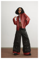 Leather Jacket Men And Women Special-interest Fashion Brand Sweet Cool Hot Girl Cropped Leather Coat