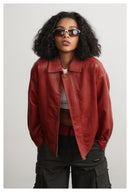 Leather Jacket Men And Women Special-interest Fashion Brand Sweet Cool Hot Girl Cropped Leather Coat