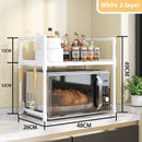 Multi-functional Kitchen Microwave Oven Storage Double-layer Kitchen Seasoning Rack