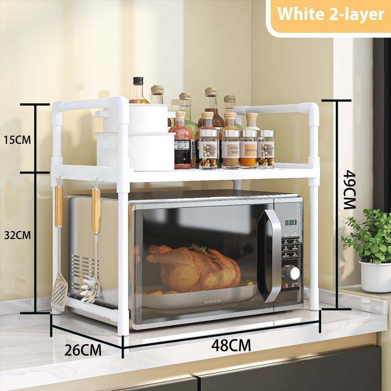 Multi-functional Kitchen Microwave Oven Storage Double-layer Kitchen Seasoning Rack
