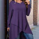 Plus Size Women's Autumn And Winter New Casual Loose Long Sleeves Outerwear Top