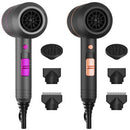 1Pc 1800W Hair Dryer Portable Compact Hair Blow Dryer With Cool Warm Hot Wind With Diffuser Concentrator Comb Nozzle ALCI Plug Overheat Protection For Women Man Straight Curly Hair