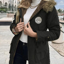 European And American Hooded Drawstring Slim Casual Jacket Coat For Women Mid-length