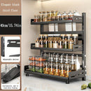 1 Piece Stainless Steel Multi-layer Spice Rack Suitable For Kitchen Countertops Multi-function Layered Rack For Orderly Spice Storage Suitable For Home Kitchens And Restaurants