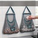 Multi-Functional Kitchen Storage Mesh Bags - Wall-Mounted Organizers For Storing Fruits, Vegetables, Ginger, And Garlic, Hollow Mesh Bags ,Essential Home Accessories-Selling On Temu Is Prohibited