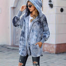 Furry Coat Long Sleeve Women's Warm Clothing Hooded