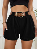 Simple Outdoor High Waist Lace Pleated Loose Casual Shorts