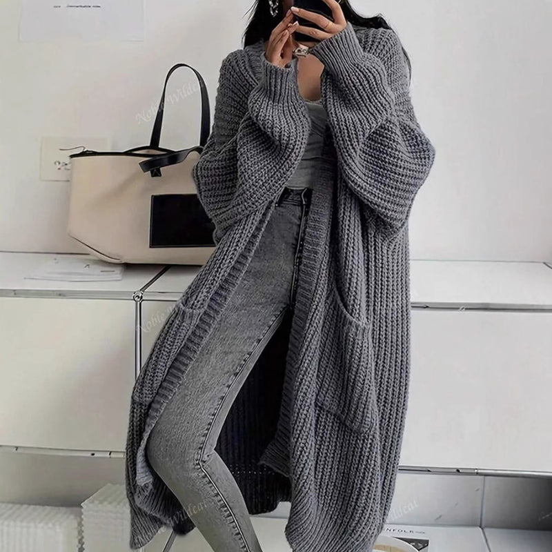 Idle Style Loose Thick Knitted Coat For Women