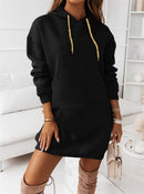 Solid Color Casual Sports Hoodie Sweatshirt