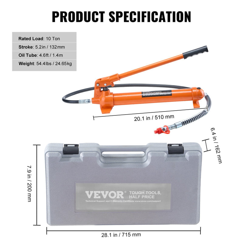 10 Ton Hydraulic Jack Air  Lift Ram Body Frame Porta Power Repair Kits