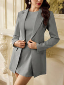 Women's Solid Color Lightly Mature Coat Jumpsuit Skirt Outfit