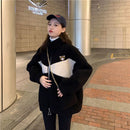 Lamb Wool Fleece-lined Thickened Overcoat Jacket