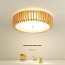 Japanese-style Log LED Bedroom Ceiling Lamp Nordic