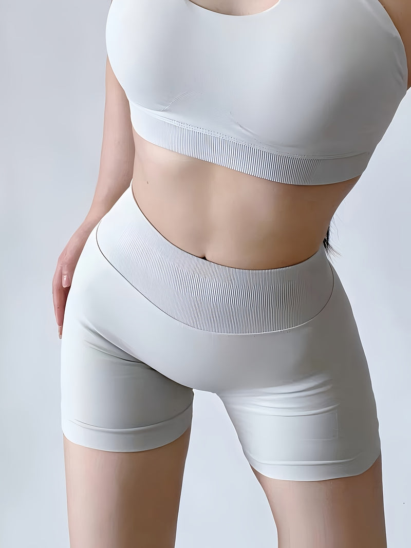 High-Waisted Yoga Shorts - Quick-Dry & Squat-Proof