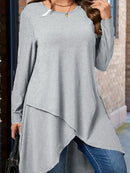 Plus Size Women's Autumn And Winter New Casual Loose Long Sleeves Outerwear Top