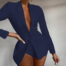 Women's Fashion Polo Collar Long Sleeve Casual Elegant Outfit