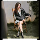 Korean Style Loose Fried Street Short Suit Trench Coat