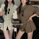 Versatile Fashion Mid-length Waist Trimming Versatile Shirt