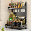 1 Piece Stainless Steel Multi-layer Spice Rack Suitable For Kitchen Countertops Multi-function Layered Rack For Orderly Spice Storage Suitable For Home Kitchens And Restaurants