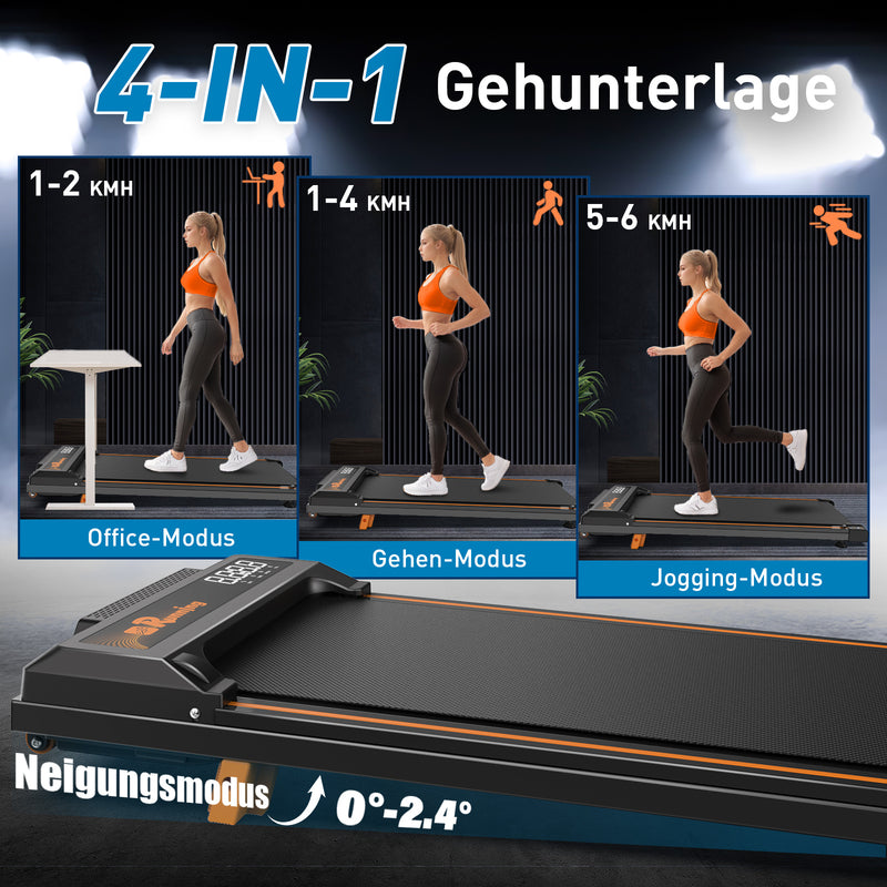 Walking Pad Treadmill For Home - Home Office Treadmills Under Desk Desk Treadmill Pad Quiet Portable Compact Treadmill Small Mini Treadmill LED Display Remote Control Treadmill Weight Of 120KG
