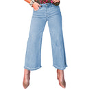 European And American Leisure Versatile High Waist Zipper Jeans