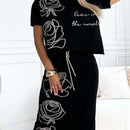 Autumn Fashion Women's Wear New Printed Two-piece Suit