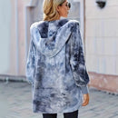 Furry Coat Long Sleeve Women's Warm Clothing Hooded