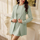 Women's Solid Color Lightly Mature Coat Jumpsuit Skirt Outfit