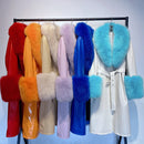 Slim-fit Leather Sheepskin Fox Fur Coat