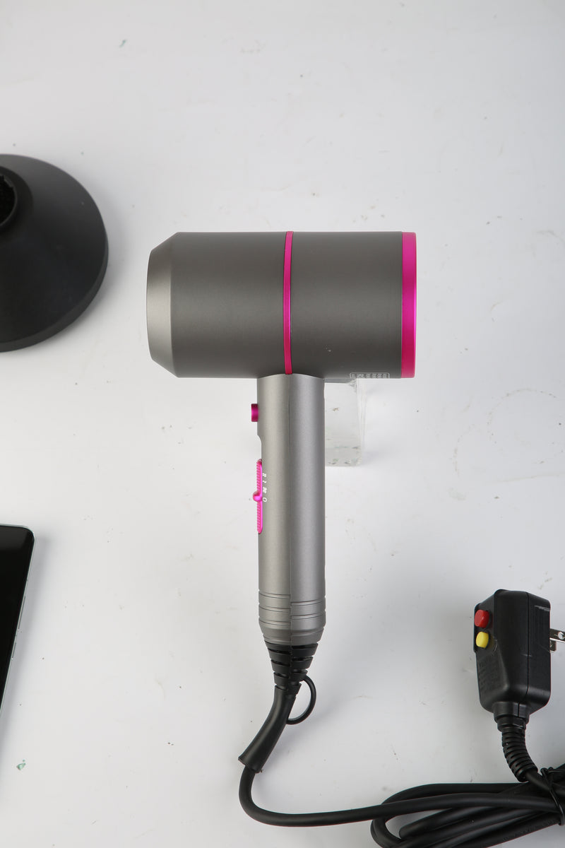 1Pc 1800W Hair Dryer Portable Compact Hair Blow Dryer With Cool Warm Hot Wind With Diffuser Concentrator Comb Nozzle ALCI Plug Overheat Protection For Women Man Straight Curly Hair