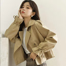 Korean Style Loose Fried Street Short Suit Trench Coat