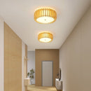 Japanese-style Log LED Bedroom Ceiling Lamp Nordic