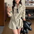 Versatile Fashion Mid-length Waist Trimming Versatile Shirt