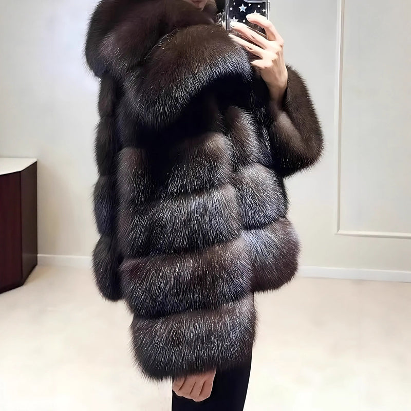 Large Lapel New Winter Faux Fur Coat